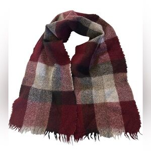 NEW Women’s Warm Scarf, fringe, rich colors of Burgundy, Black , & Grey